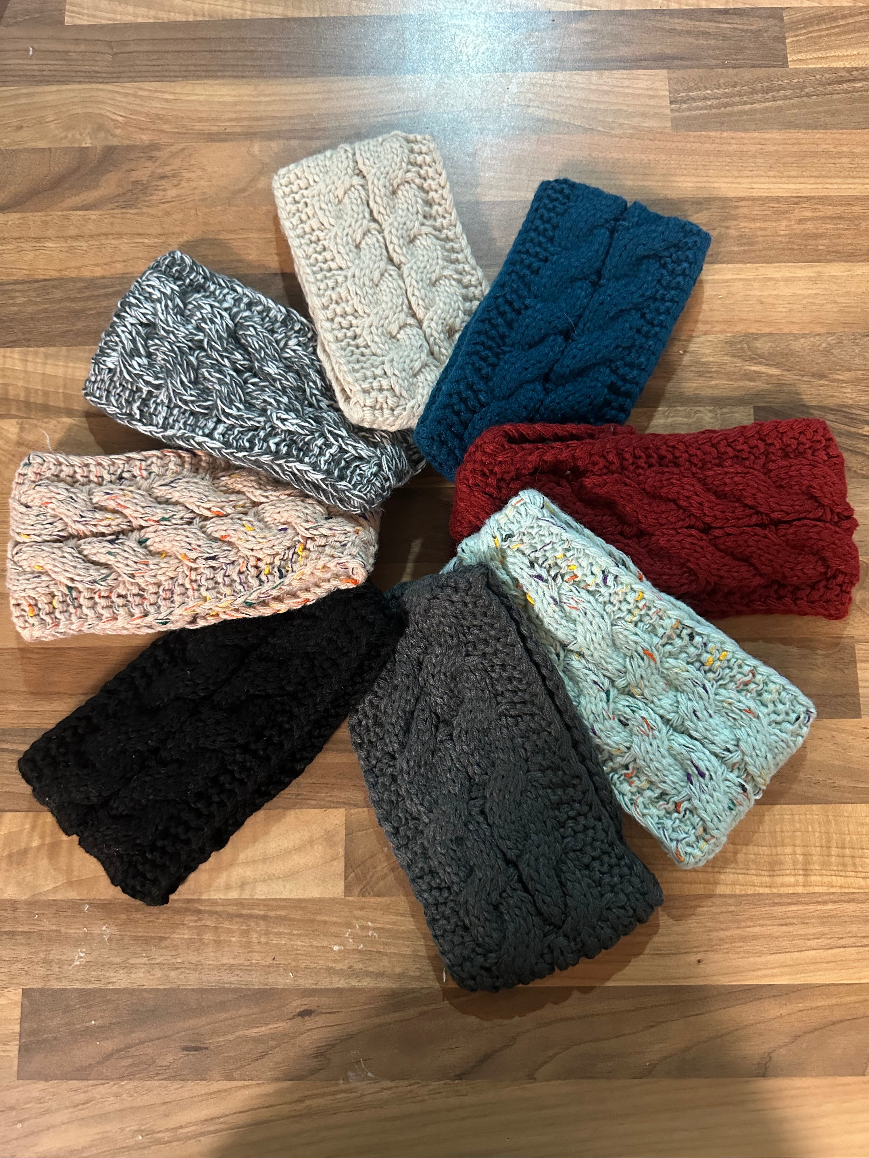 Chunky cable knit head band