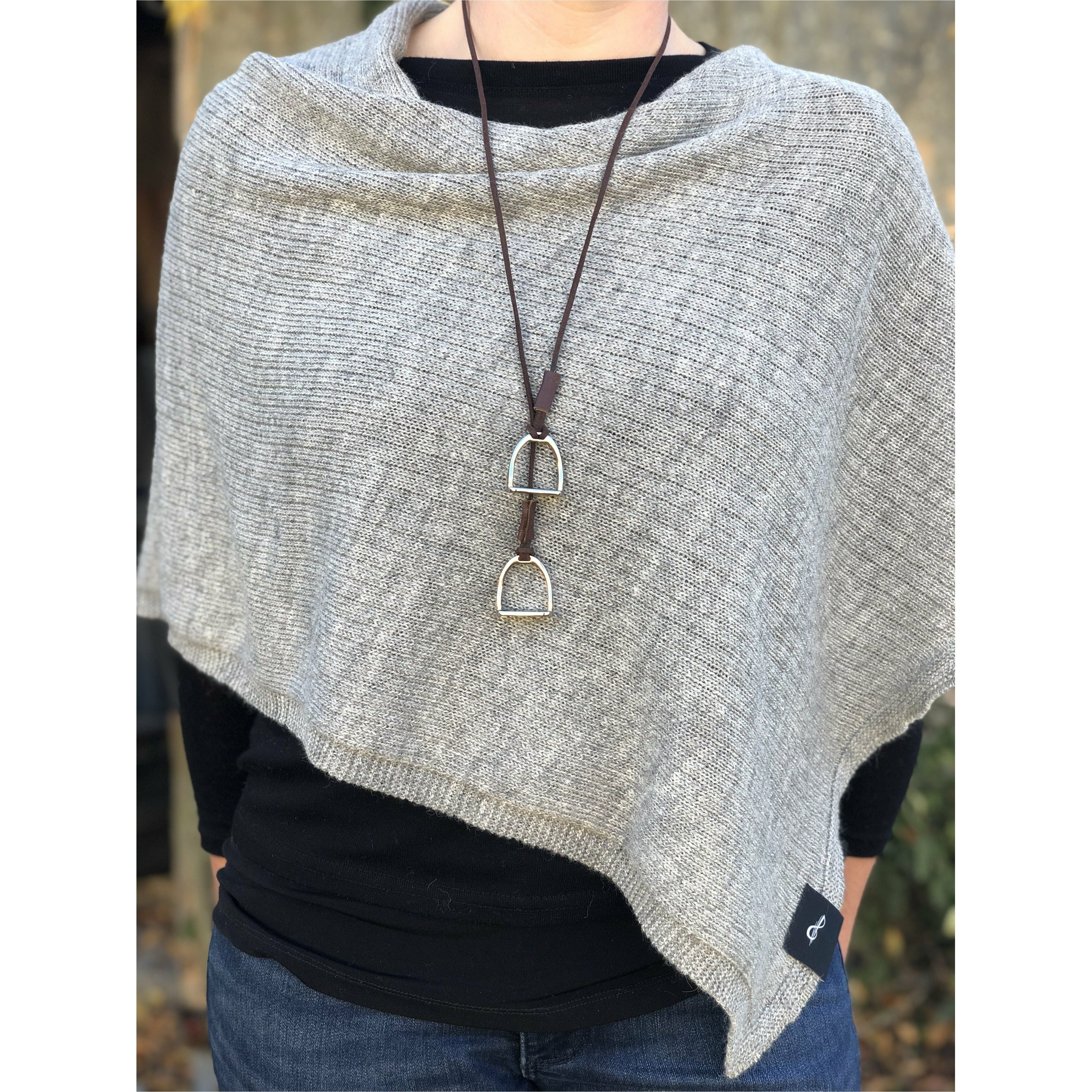 Leather and Stirrup Necklace