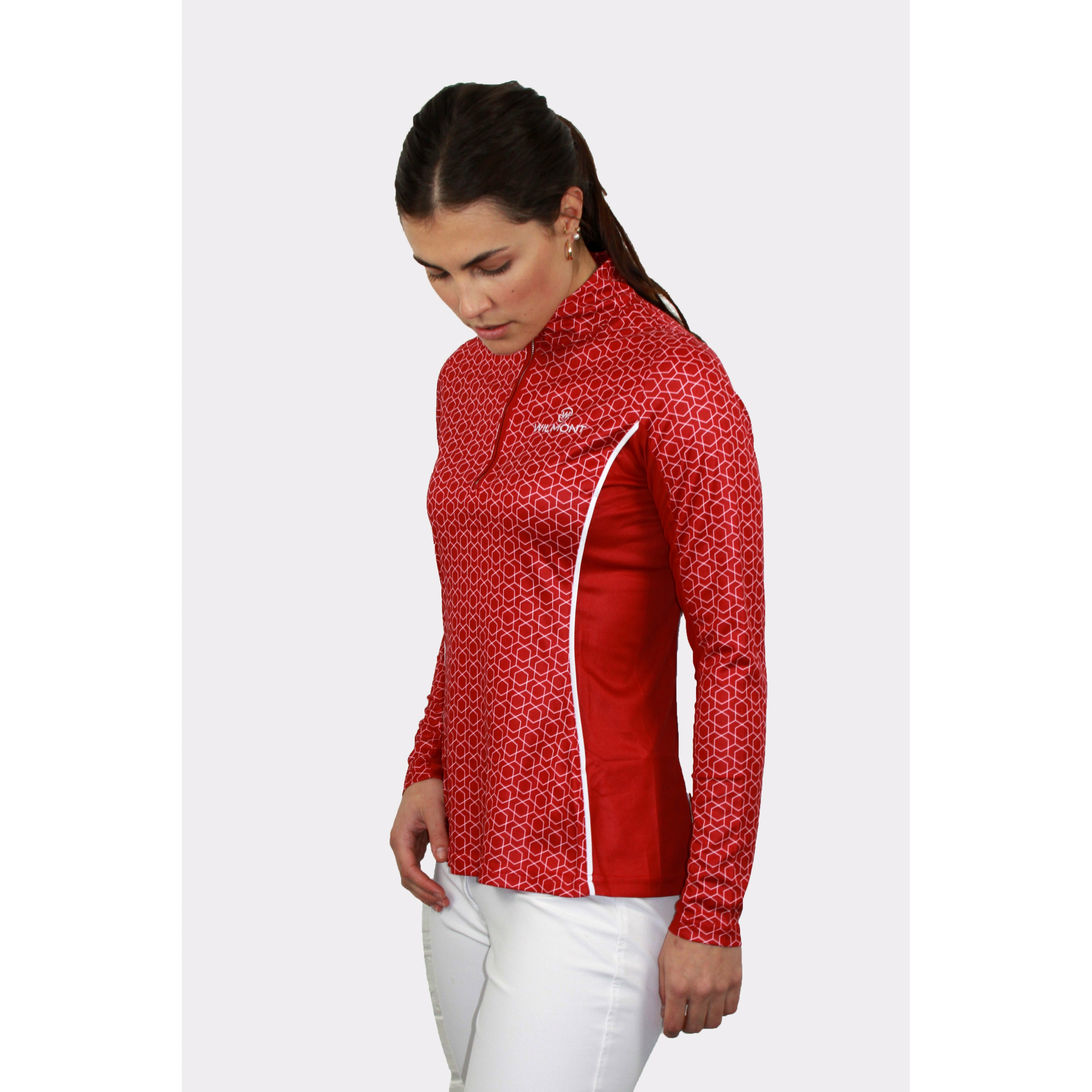 Equestrian Sunshirt -Red and white