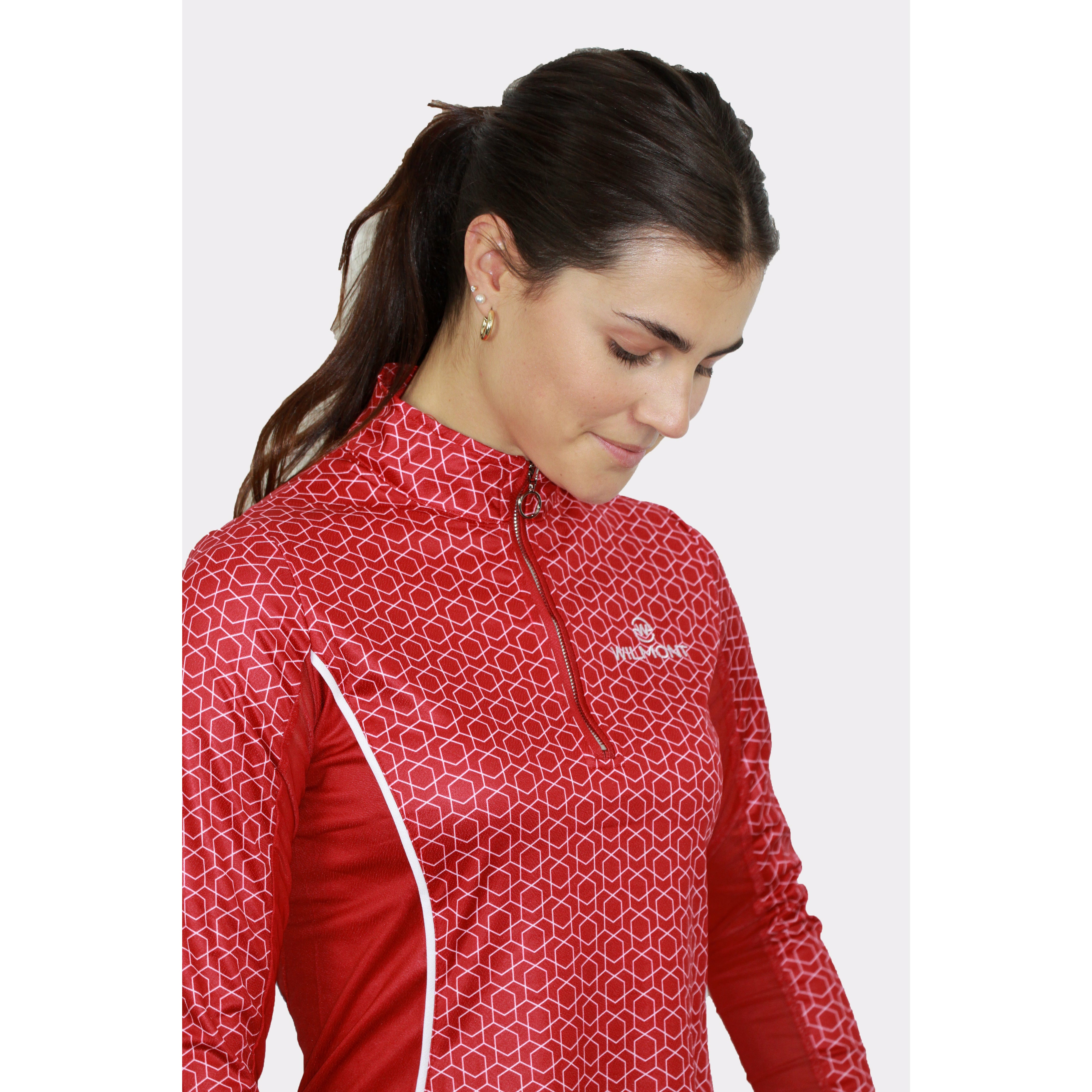 Equestrian Sunshirt -Red and white