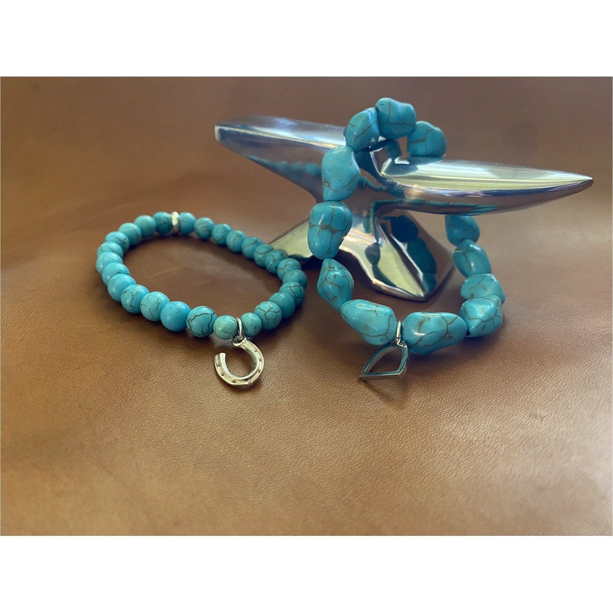 Turquoise 8mm bead bracelet