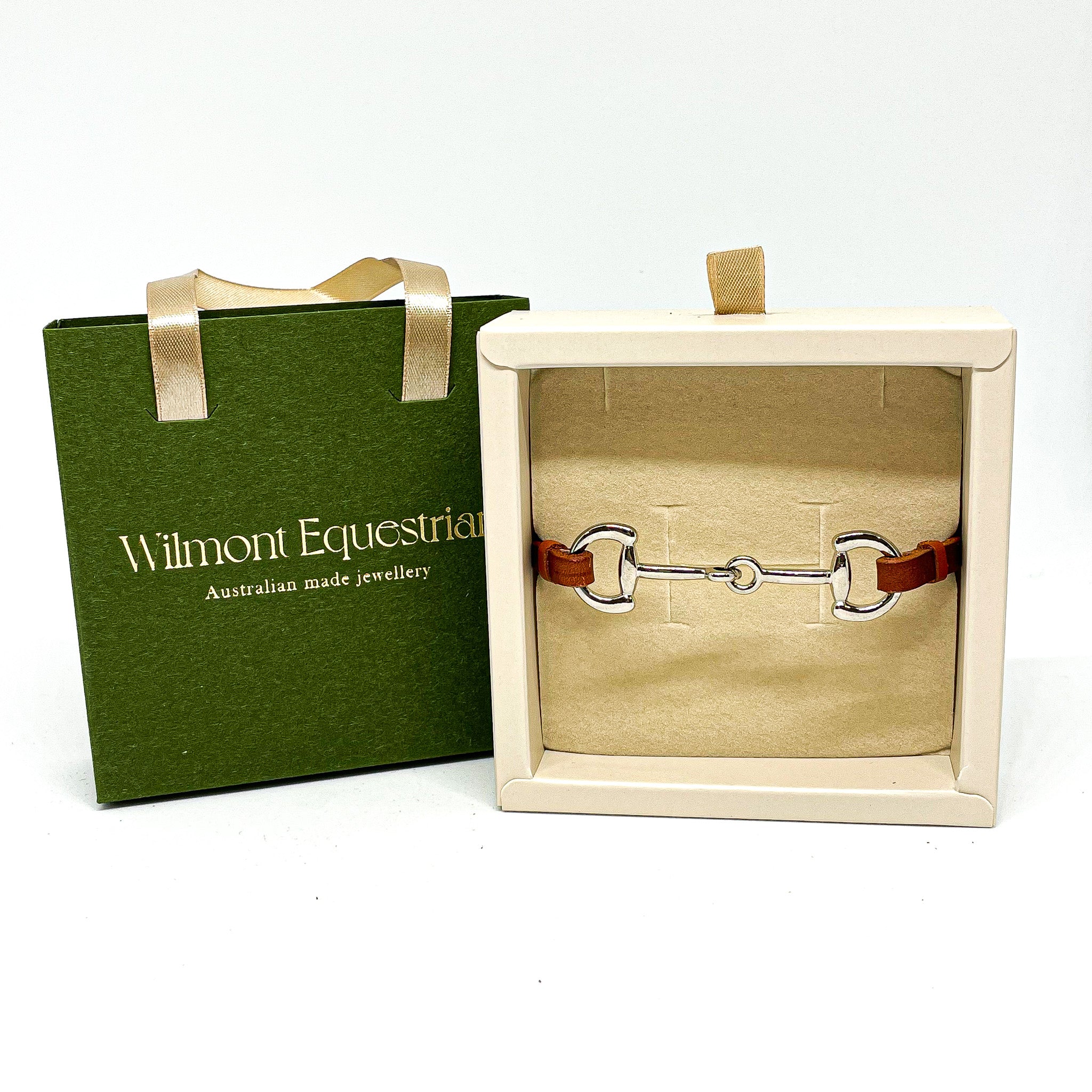 Single strand leather bracelet with bit